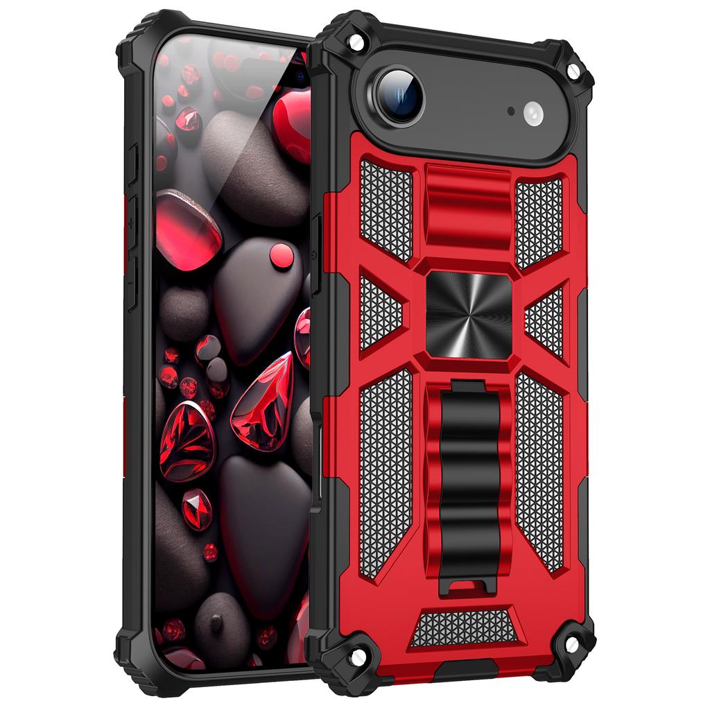 Für iPhone 17 Air Handyhülle Ständer Sturzschutz PC+TPU Rückseite