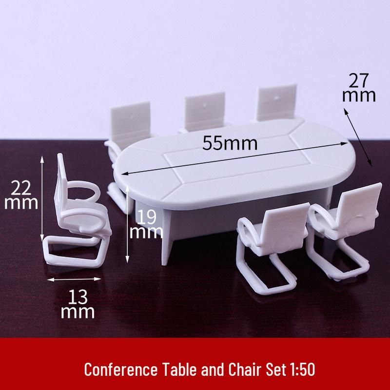 1:50 Scale White ABS Furniture Set for Architectural Model Interior Layout