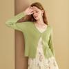 Sancai Faux Zweiteiler Color-Block Strickpullover