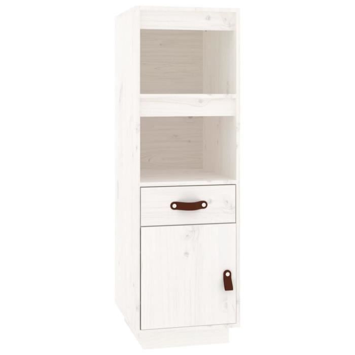 820153 vidaXL Highboard White 34x40x108.5 Cm Solid Pine Wood