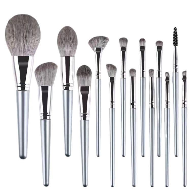 14-Piece First Encounter Makeup Brush Set - Foundation, Powder, Eyeshadow, Concealer Brushes with Storage