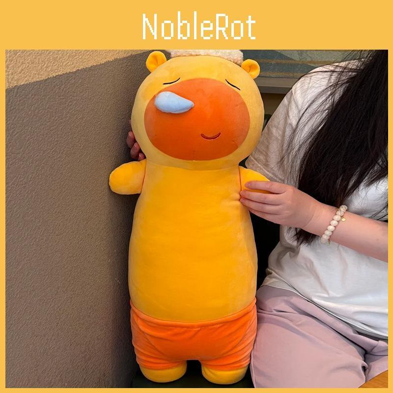 Lulu Cute Capybara Sleeping Long Plush Doll Pillow For Children Toy Companion