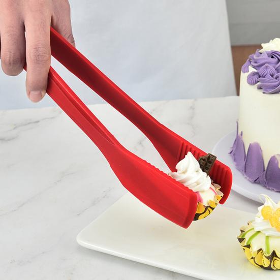 Food Tong Multi-purpose Silicone Kitchen Tong High Temperature Resistance Food Serving Tong for Cooking BBQ