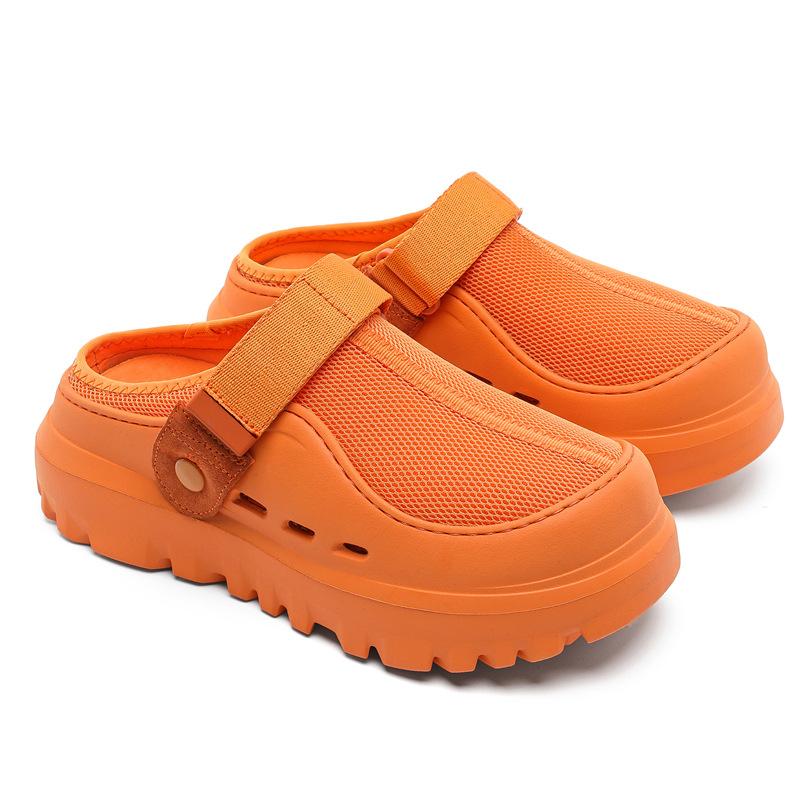 

3813 thick-soled Tasman plastic film Kroger men and women breathable mesh Velcro one pedal beach sandals 36