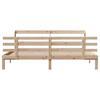 Wooden Bed Frame with Headboard Without Mattress 200x200 cm