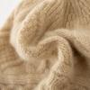 Women 100% Pure Cashmere Beanie Hat Cable Knit Pattern Winter Warm Soft Slouchy Skullies Cap Cold Weather Accessory