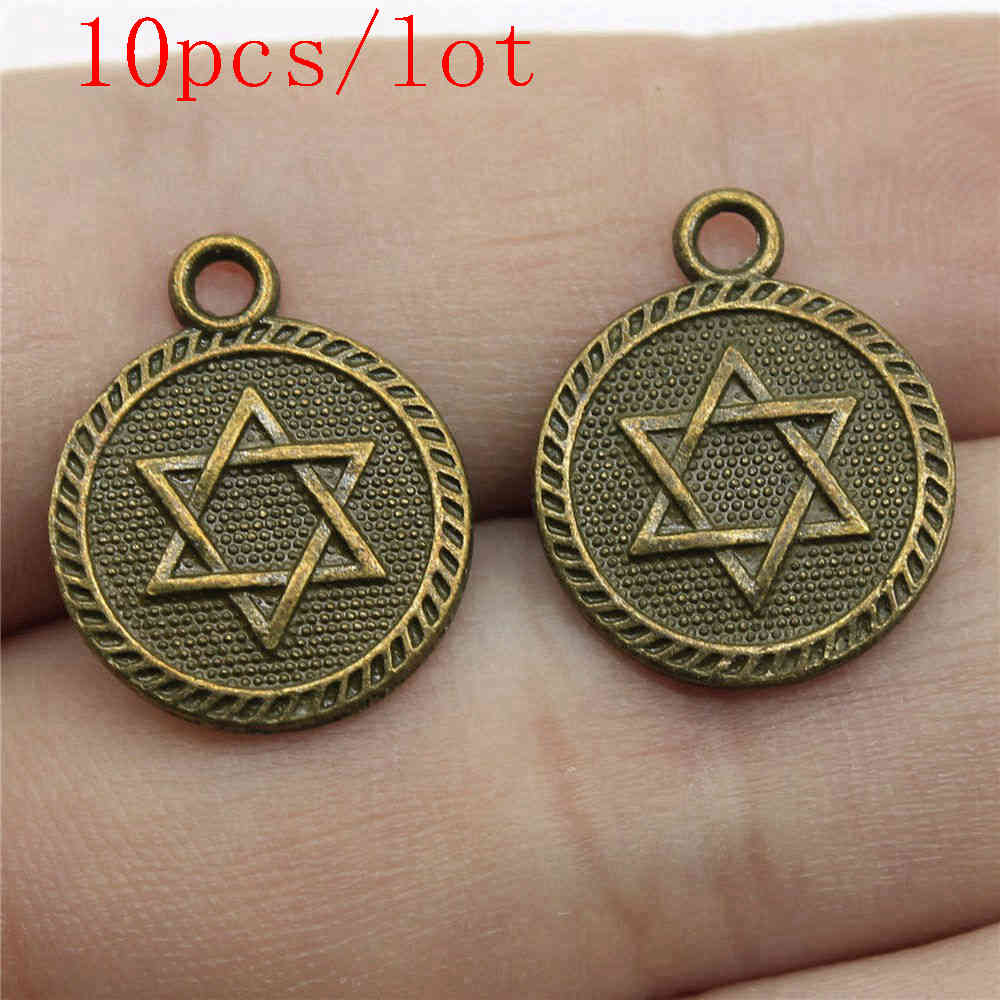 Little Hexagram Charms For Jewelry Making Pendant Diy Crafts Accessories