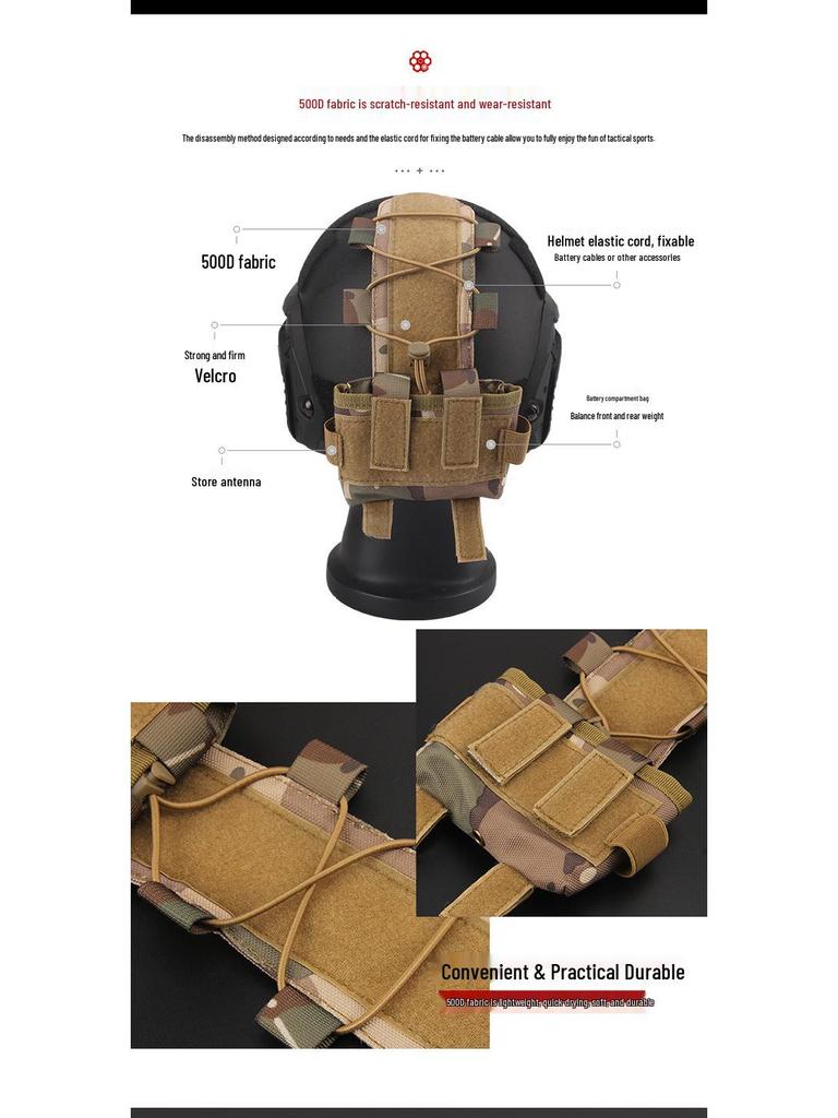 Mickey Camouflage Helmet Counterweight Bag & Accessories