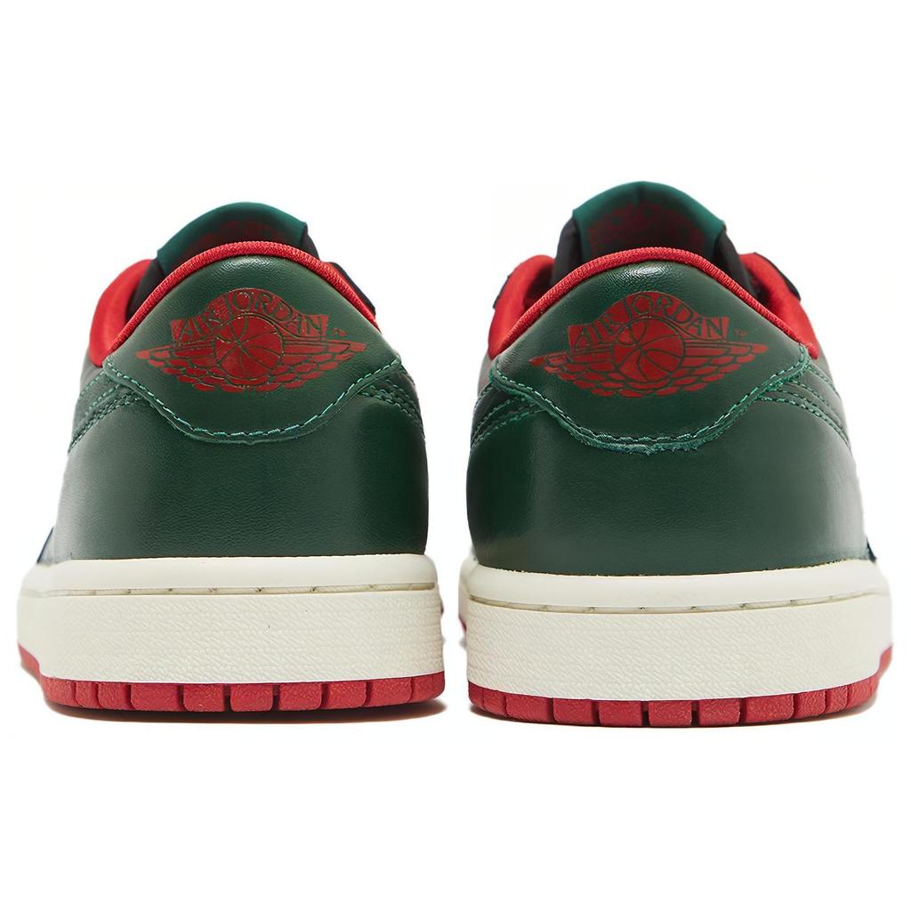 Baskets Air Jordan 1 Retro Low OG Noir Gorge Vert Femme Varsity-Rouge Voile CZ0775-036