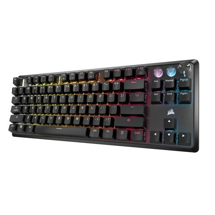 Clavier gaming - corsair - k70 pro tkl - interrupteurs mgx hyperdrive - rétroéclairage rgb - azerty
