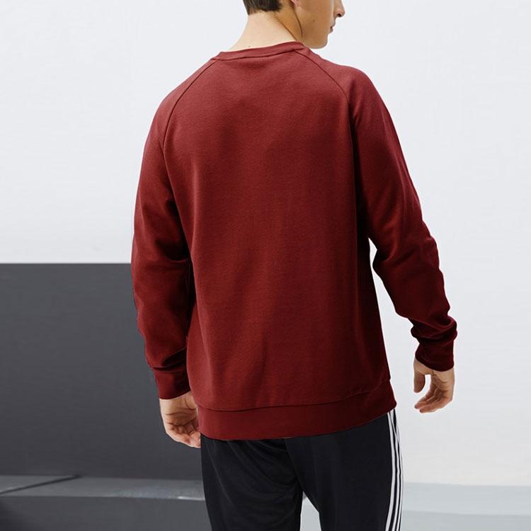 Adidas Logo Sportowy Fitness Casual Bluza z Okrągłym Dekoltem Unisex Bluza Czerwono-Złota ACLLSPS3CS-RG