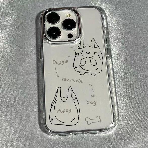 Bag puppy is suitable for Apple 11pro mobile phone case 11/11pro11 anti-drop transparent xr soft case 11plus/11.