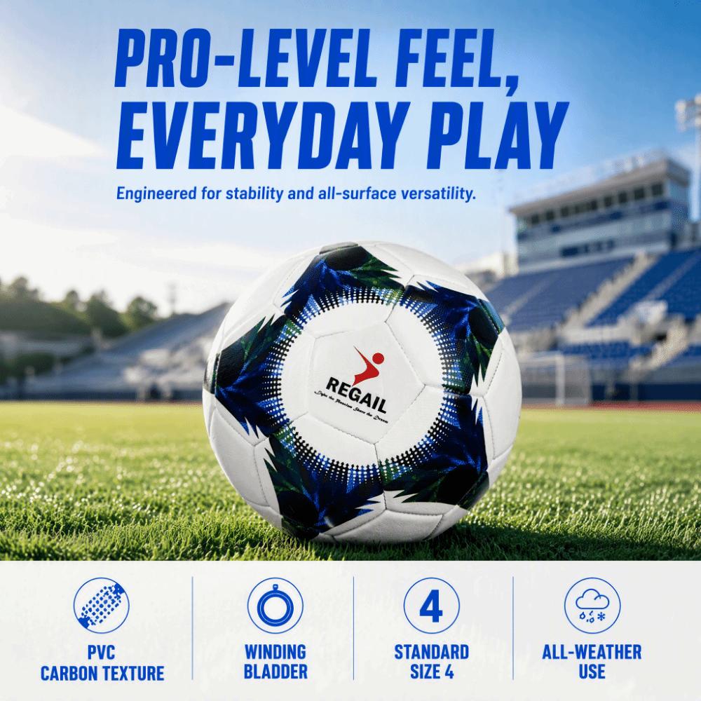 2pcs PVC Training Soccer Ball Size 4 Football Portable Recreational Soccer Ball  Lawn Field