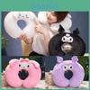 Cute Cartoon Plush Yu Gui Dog U-shaped Neck Pillow For Car Travel Nap