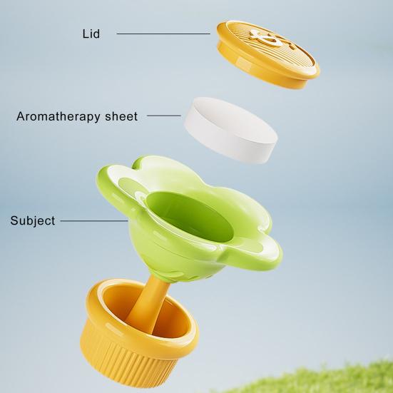 Toilet Button Pusher with Aromatherapy Slot Flower Shape Toilet Tank Button Toilet Flush Tank Button Aid Bathroom Decoration