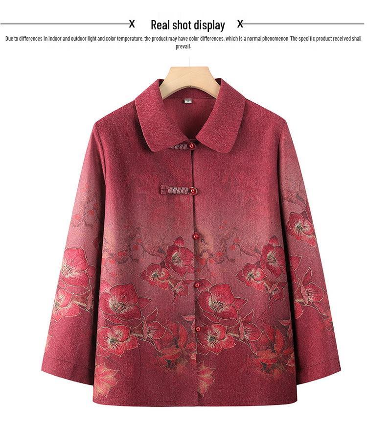 2025 Spring Collared Shirt & Coat for Middle-Aged and Elderly Women