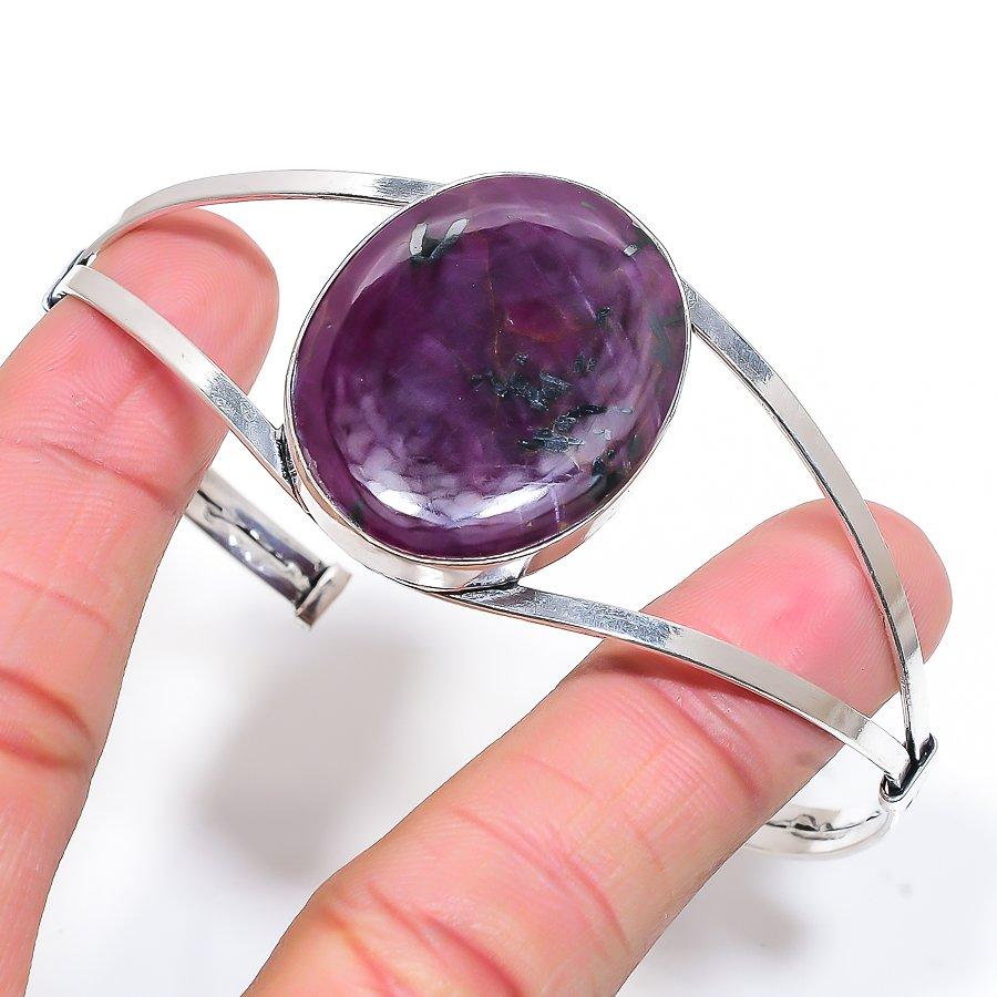 

Рубиновый зосайтовый драгоценный камень ручной работы, этнический ювелирный браслет-манжета, регулируемый SR-10769