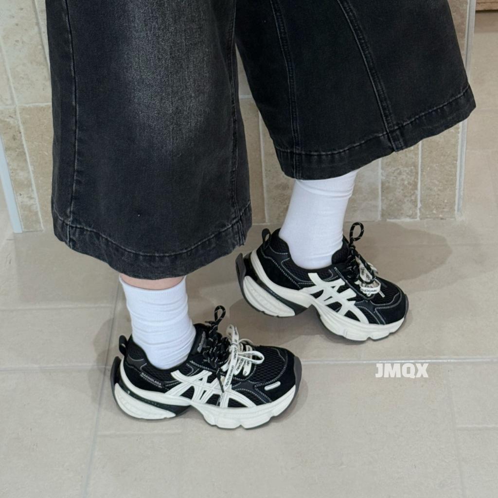 Leather Platform Fashion Dad Shoes Women's 2025 Autumn New Small Height Increase Versatile Mesh Casual Sports Shoes