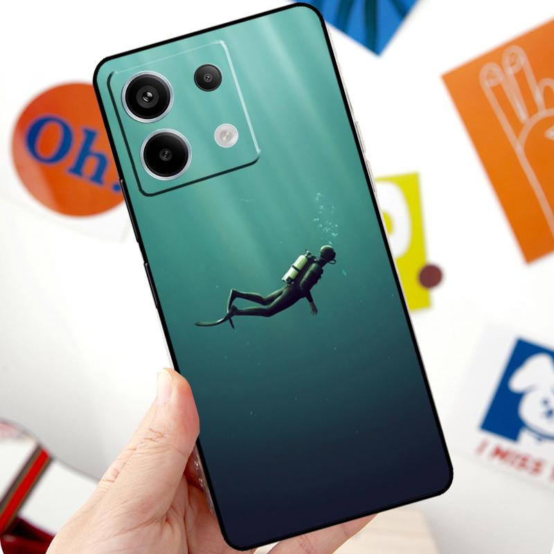 Diver Underwater Diving Cave Caving Funda For Xiaomi Redmi Note 11 10 12 13 14 15 Pro Plus Case For Redmi 15 10C 13C 12C 14C 15C