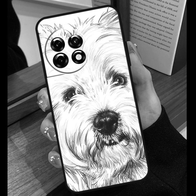 

Cartoon Westie Dog Case For OnePlus 15 13 12 11 10 15R 13R 12R 10T 13T OnePlus Nord 5 CE 4 3 Lite N20 N30 Cover OnePlus 12R