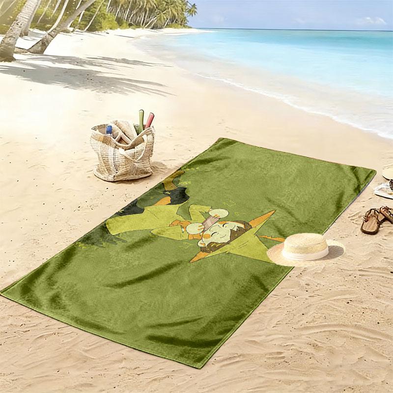 Snufkin Print Beach Towel, Large Soft Quick Dry Towel for Beach Camping Swimming