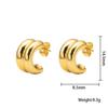 Gold-Plated Titanium Steel Polka Dot Square Earrings