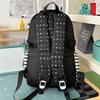 Cute Bunny Ear School Backpack with Clear Front Pocket Top Handle Casual Daypack for Girls Daily Use