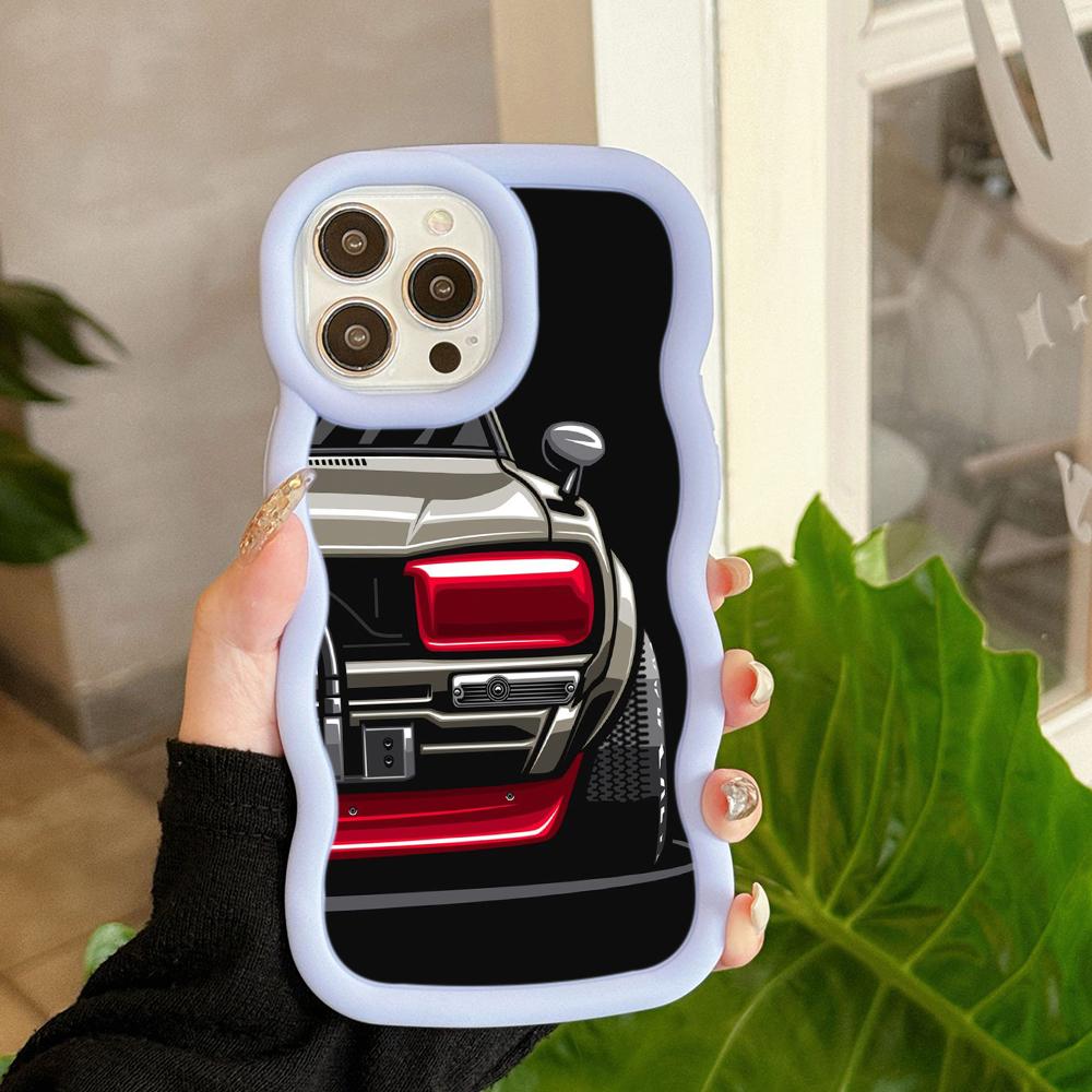 

Ae78 модный автомобильный узор дизайн художественные защитные чехлы для телефонов Samsung S24 Plus S23 Ultra A55 A06 Honor X9b Motorola OnePlus большая волна TPU задняя крышка OnePlus Nord CE 3 Lite