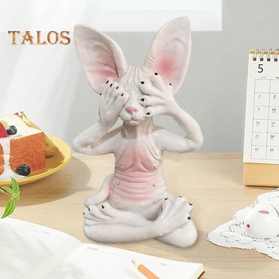 Meditationskatt Figur Harts Buddha Hårlös Katt Prydnader Sitta i Meditation Zen Katt Skulptur Heminredning Gåva till Meditationsentusiaster