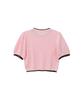 SALON DE YOHN Ribbon Point Knit Top_ Pink