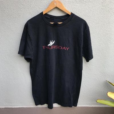 Camiseta Negra Rara de la Banda THURSDAY 100% Algodón Talla Completa Unisex BL1155