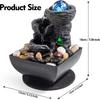 Tabletop Fountain Indoor Waterfall Meditation Fountain Like Layers of Rock Desktop Water Feature Includes Many Natural River Rock LED Lights Rolling