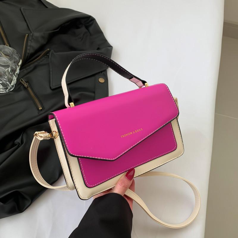 Stylish Urban Minimalist Retro Color-block Small Crossbody Handbag For Daily Use