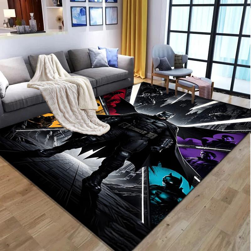 Batman Pattern Rug, Indoor/Outdoor Mat, for Picnic, Gameroom, Bedroom, Office, Living Room, Home Decor Carpet, Birthday Gift