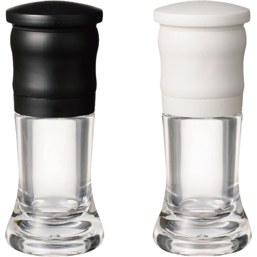 Kyocera (Kyocera) 40ml Ceramic Salt & Pepper Mill, Set of 2, for Crystal Salt, Rock Salt, Pepper, Spices, Adjustable Coarseness, Disassembles and Clea