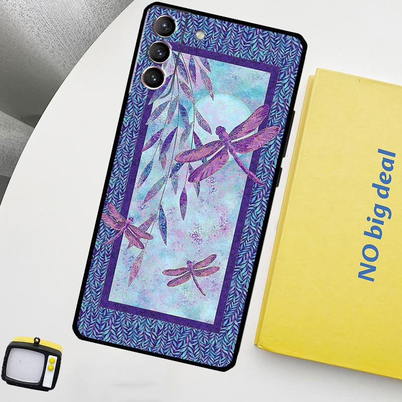 Libellenmuster Handyhülle Für Samsung Galaxy S25 Ultra S20 S21 S22 S23 Plus S24 Ultra S9 S10 S25 FE Cover