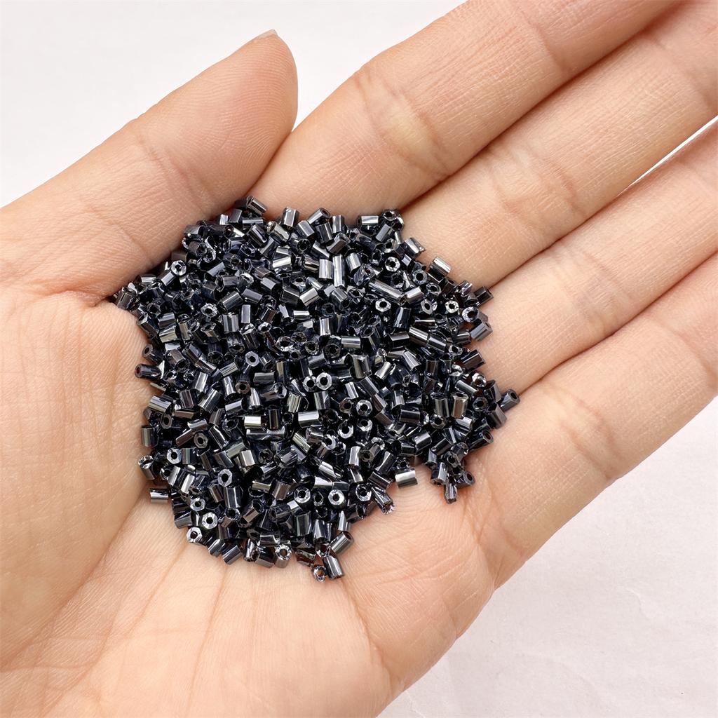 1000Pcs 2mm Bead Bracelet Beading Chain Beads Glass Tube