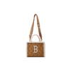 MLB Borsa Tote in Finta Pelliccia Sherpa, Borsa della Spesa, Borsa a Mano Regular Unisex Cammello Casual