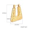 French Retro Triangular Stainless Steel Earrings Niche Design High Sense Personalized Women's 18K Gold Plated Earrings