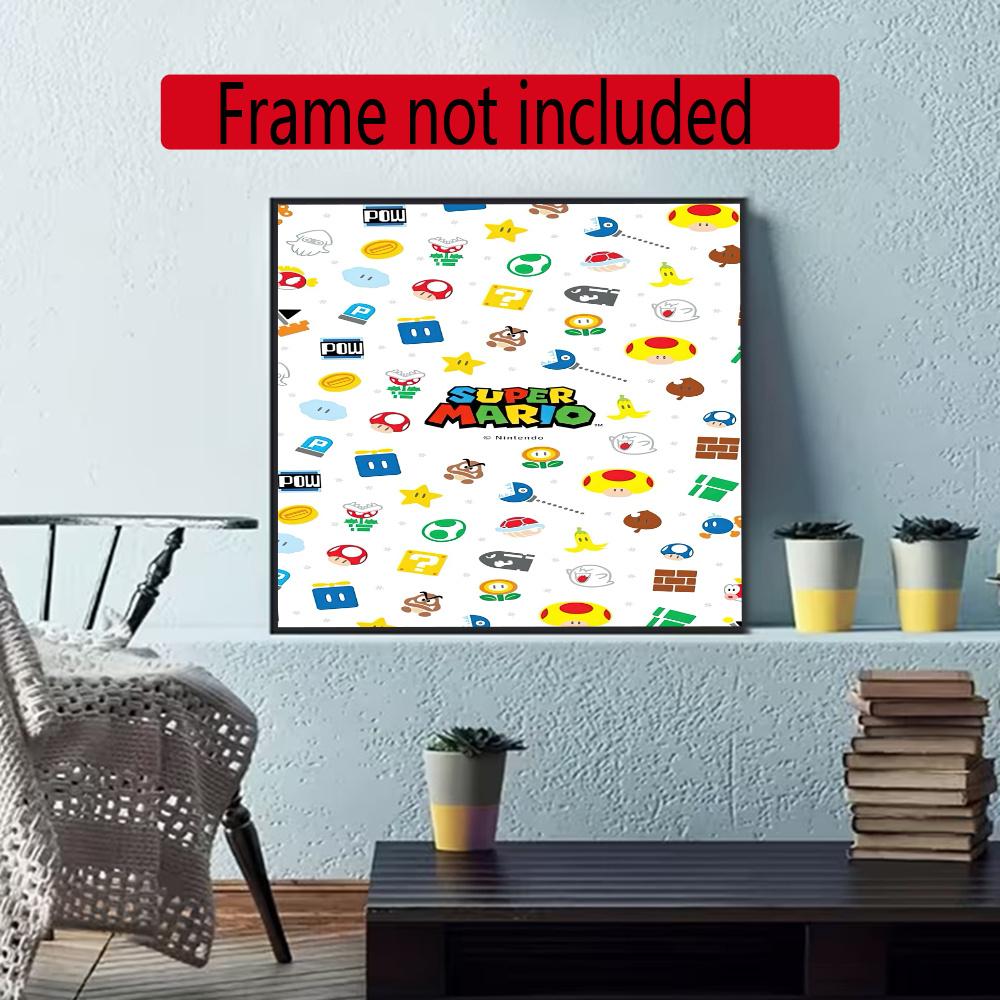 Mario 5D Diy Diamond Painting Round Diamond Mosaic Suitable For Beginners Diamond Painting Rhinestones Gift Frameless