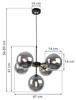 Ceiling Hanging Lamp Chandelier Loft Glamour Black