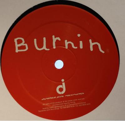 10-Zoll Schallplatte TATE'S PLACE - Burnin' (Remix) DYNA004 Dynamite Joint 1999 UK Dance & Electronica Gebraucht