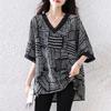 Top alla moda in chiffon taglia forte estivo con stampa floreale vestibilità ampia elegante t-shirt da donna nasconde la pancia