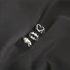 Metal  Ring Creative Retro Love Ring Set 3 Pieces Fashionable  Ring Set Jewelry