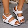 Fashion 2025 Summer New Women's Roman Sandals Vintage Outdoor Casual Buckle Strap Wedges Comfortable Shoes Daily Plus Size Sandals