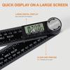 Digital Angle Finder Protractor, 7inch 200mm Angle Gauge Professional Measuring Tool, Third Generation Adjustable Angle Ruler, Quick Display for