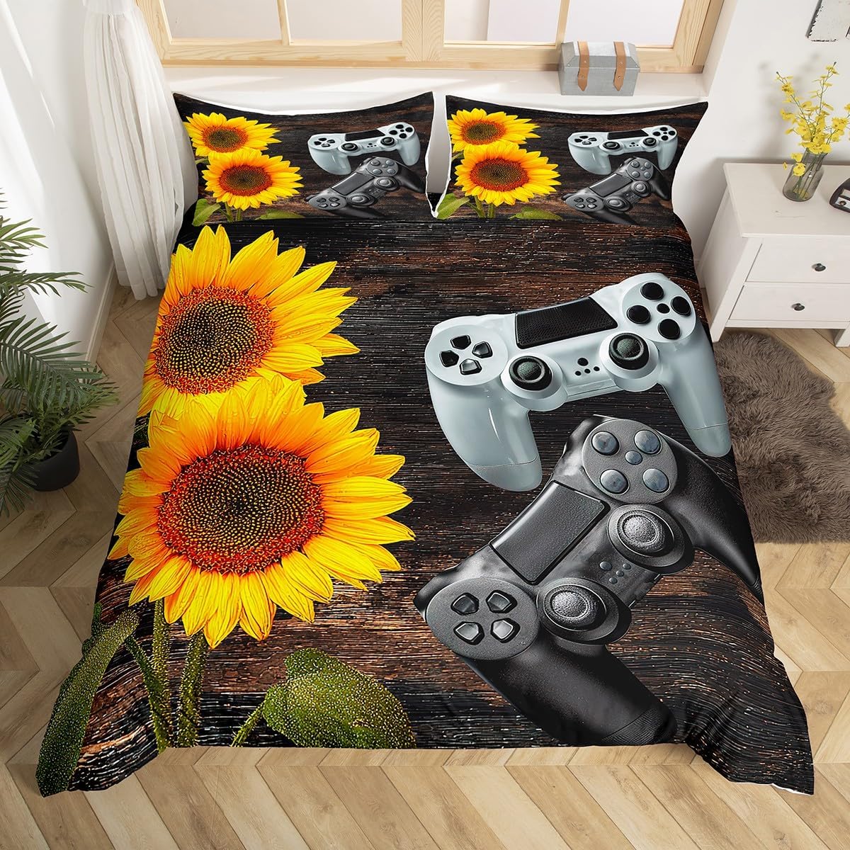 

Comforter Boys Gaming Full King Cool Video Game Console Print Comforter With 3D Gamepad Gamer Bedding Set Comforter (quilt)-EU Single(135*200cm)3pcs