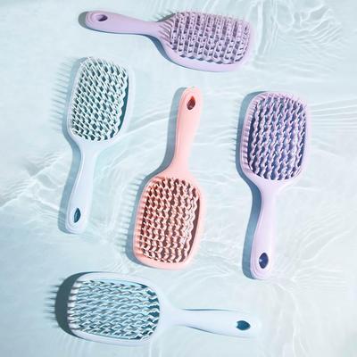 Hair Brush with Air Cushion Hollow Design Scalp Protection Detangling Styling Massage All Hair Types Ventilation Holes