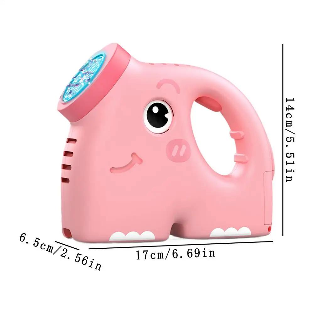 

Cute Elephant Bubble Blower Machine Fun Outdoor Toys Battery Powered For Kids Boys Girls
