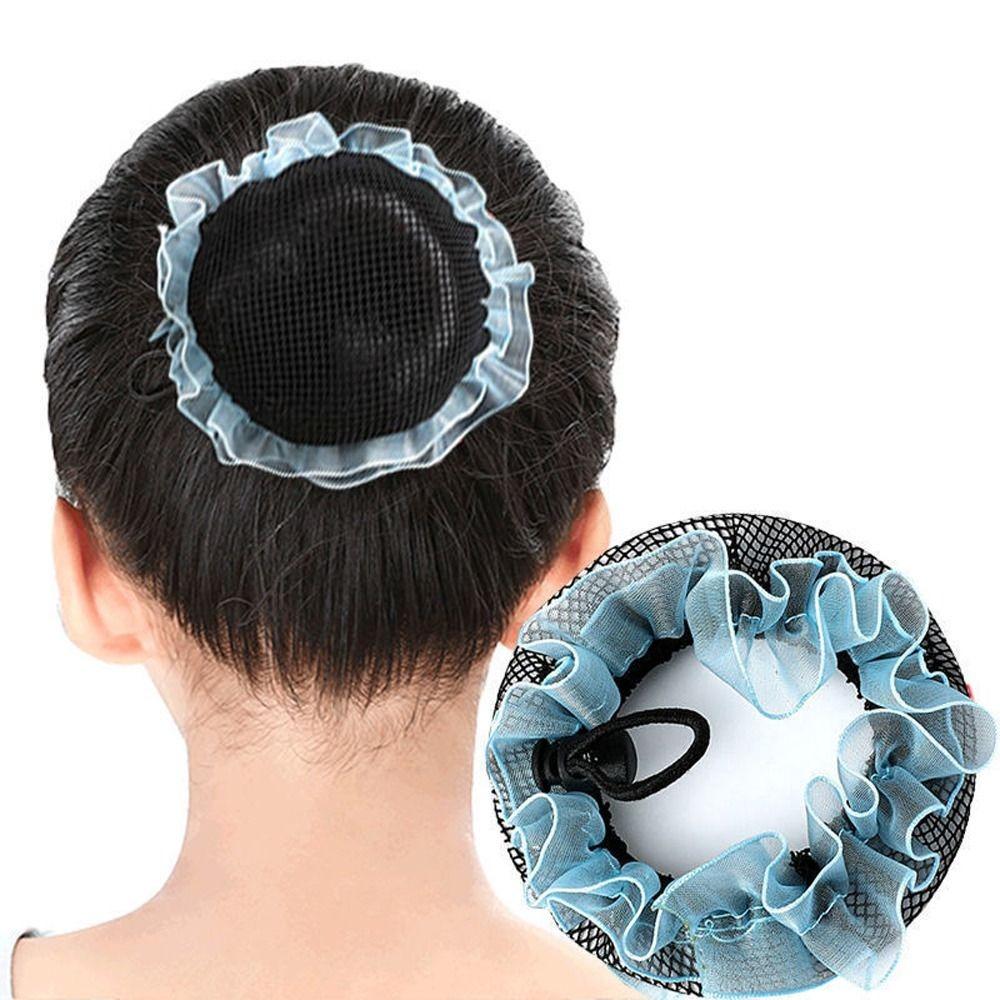 Adjustable Elastic Hair Net Lace Head Bands Girl Bun Cover Snood Sweet Ballet Hair Net  Children
